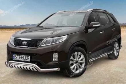 STEELER ROUND SIDE BARS WITH PLASTIC FOOTSTEPS KIA Sorento