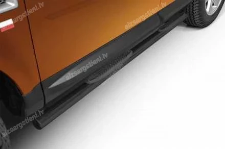 STEELER ROUND SIDE BARS WITH PLASTIC FOOTSTEPS LAND ROVER Freelander