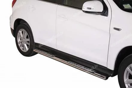 MISUTONIDA OVAL SIDE BARS WITH INTEGRATED PLASTIC FOOTSTEPS MITSUBISHI ASX
