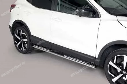 MISUTONIDA OVAL SIDE BARS WITH INTEGRATED PLASTIC FOOTSTEPS NISSAN Qashqai