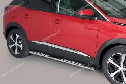 MISUTONIDA OVAL SIDE BARS WITH INTEGRATED PLASTIC FOOTSTEPS PEUGEOT 3008