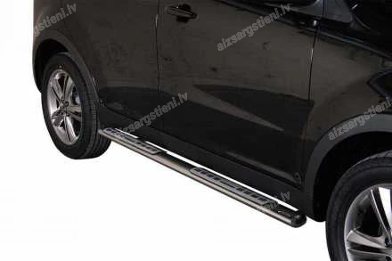 MISUTONIDA OVAL SIDE BARS WITH INTEGRATED PLASTIC FOOTSTEPS SSANGYONG/KGM Korando