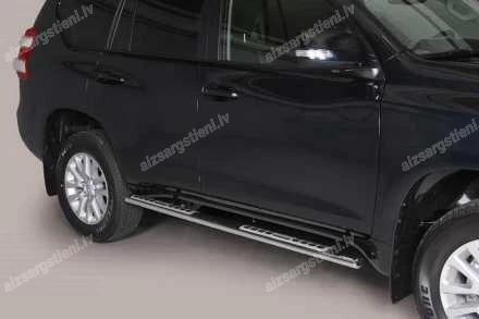 MISUTONIDA OVAL SIDE BARS WITH INTEGRATED PLASTIC FOOTSTEPS TOYOTA Land Cruiser 150