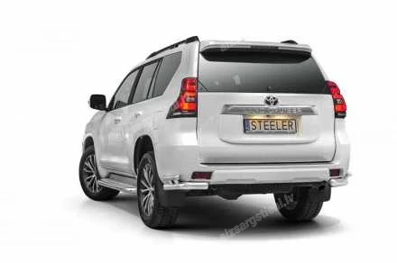 STEELER DOUBLE REAR BUMPER CORNERS GUARD TOYOTA Land Cruiser 150