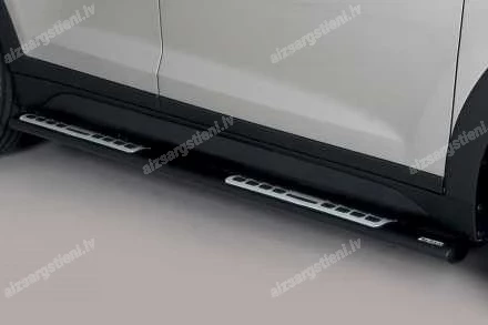 MISUTONIDA OVAL SIDE BARS WITH INTEGRATED PLASTIC FOOTSTEPS VOLKSWAGEN Tiguan
