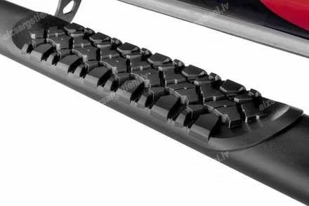 GO RHINO V3 OVAL SIDE BARS WITH PLASTIC FOOTSTEPS TOYOTA Hilux