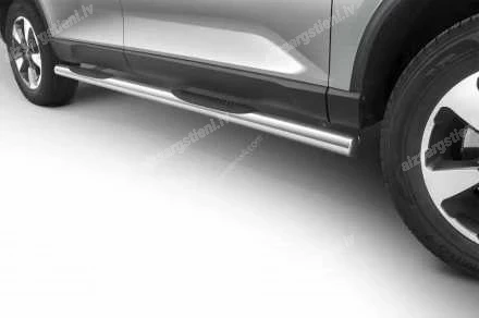 STEELER ROUND SIDE BARS WITH PLASTIC FOOTSTEPS SSANGYONG/KGM Rexton