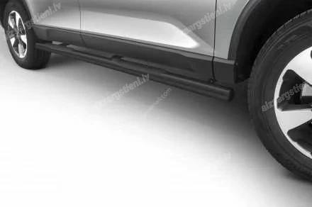 STEELER ROUND SIDE BARS WITH PLASTIC FOOTSTEPS SSANGYONG/KGM Rexton