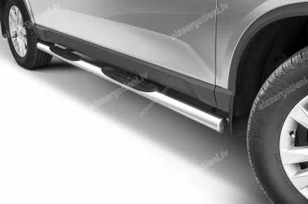 STEELER ROUND SIDE BARS WITH PLASTIC FOOTSTEPS SSANGYONG/KGM Musso